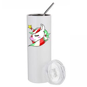 Cute Christmas Unicorn Star Mistletoe Stainless Steel Tumbler