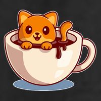 Cute Coffee Kitty 7 Panel Mesh Trucker Snapback Hat