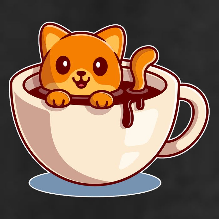 Cute Coffee Kitty 11oz C Handle Ceramic Mug
