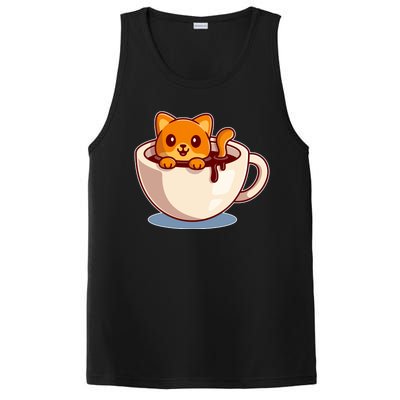 Cute Coffee Kitty PosiCharge Competitor Tank