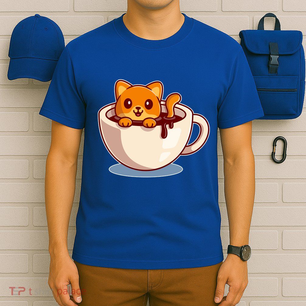Cute Coffee Kitty T-Shirt