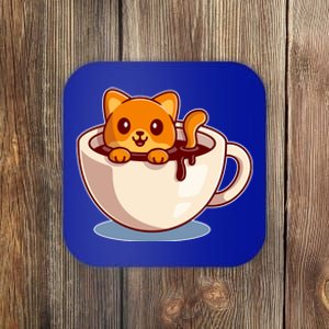 Cute Coffee Kitty Coaster