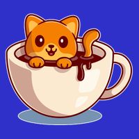 Cute Coffee Kitty 16 in Basic Backpack