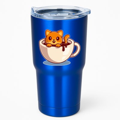 Cute Coffee Kitty Tumbler