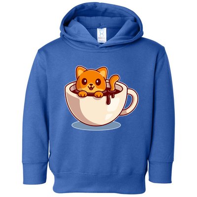 Cute Coffee Kitty Toddler Hoodie
