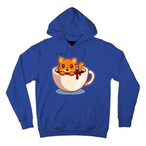 Cute Coffee Kitty Tall Hoodie