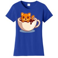 Cute Coffee Kitty Women's T-Shirt