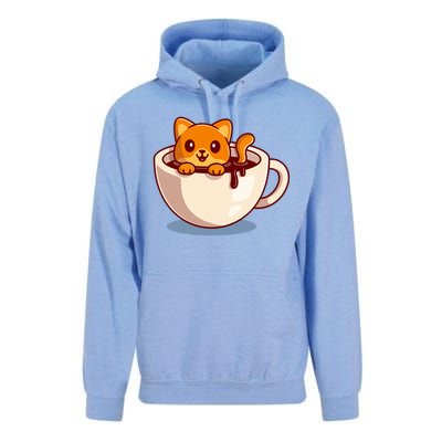 Cute Coffee Kitty Unisex Surf Hoodie