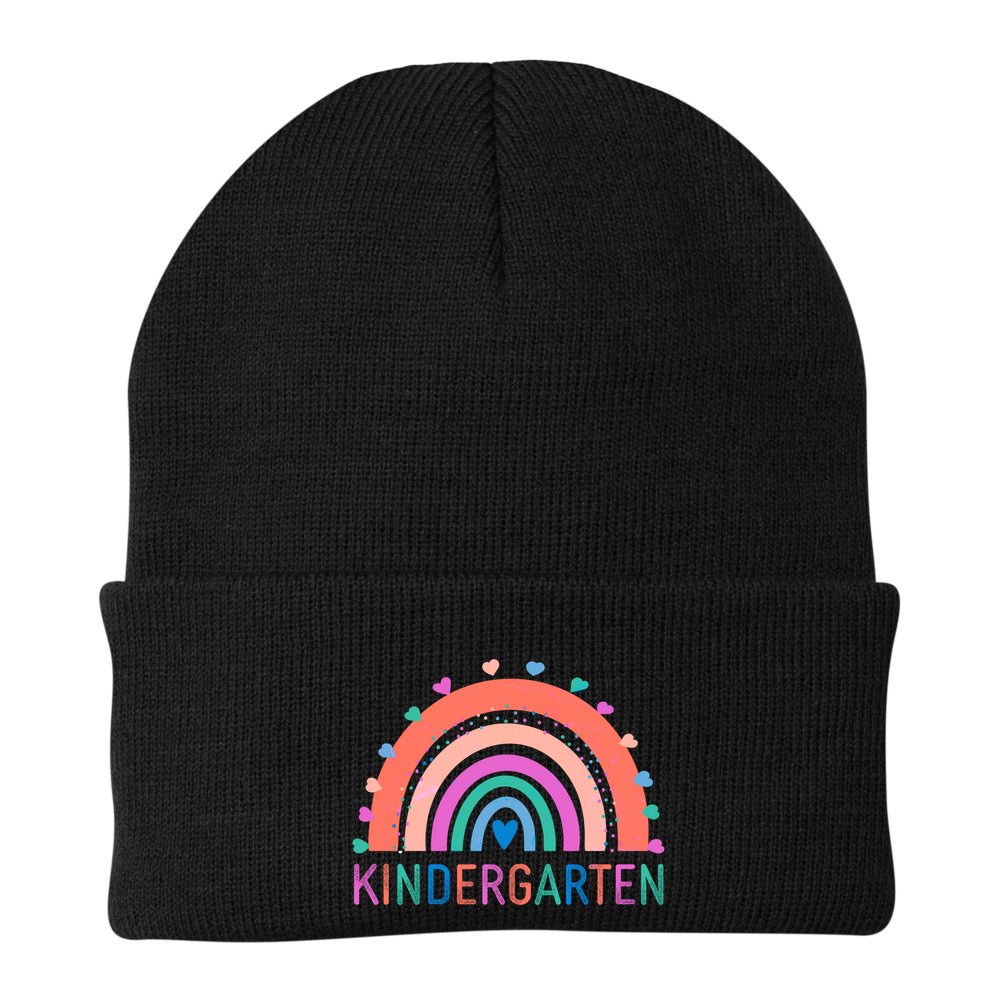 Cute Colorful Kindergarten Rainbow Beanie