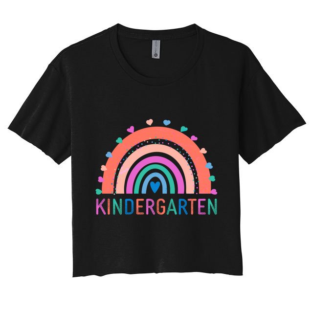 Cute Colorful Kindergarten Rainbow Crop Top