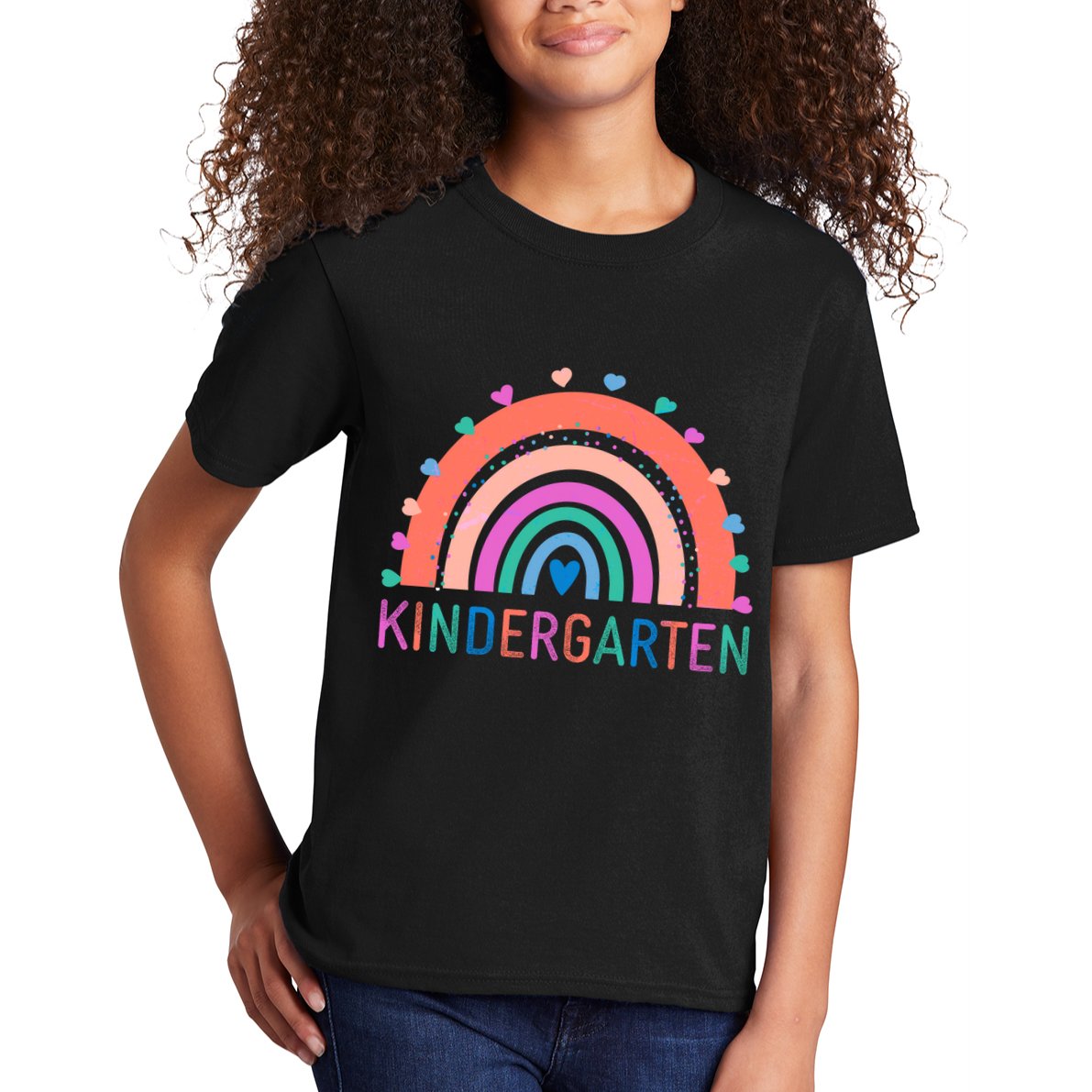 Cute Colorful Kindergarten Rainbow Kids T-Shirt