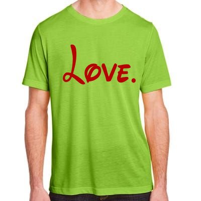 Cute Cursive Love Valentines Day Adult ChromaSoft Performance T-Shirt