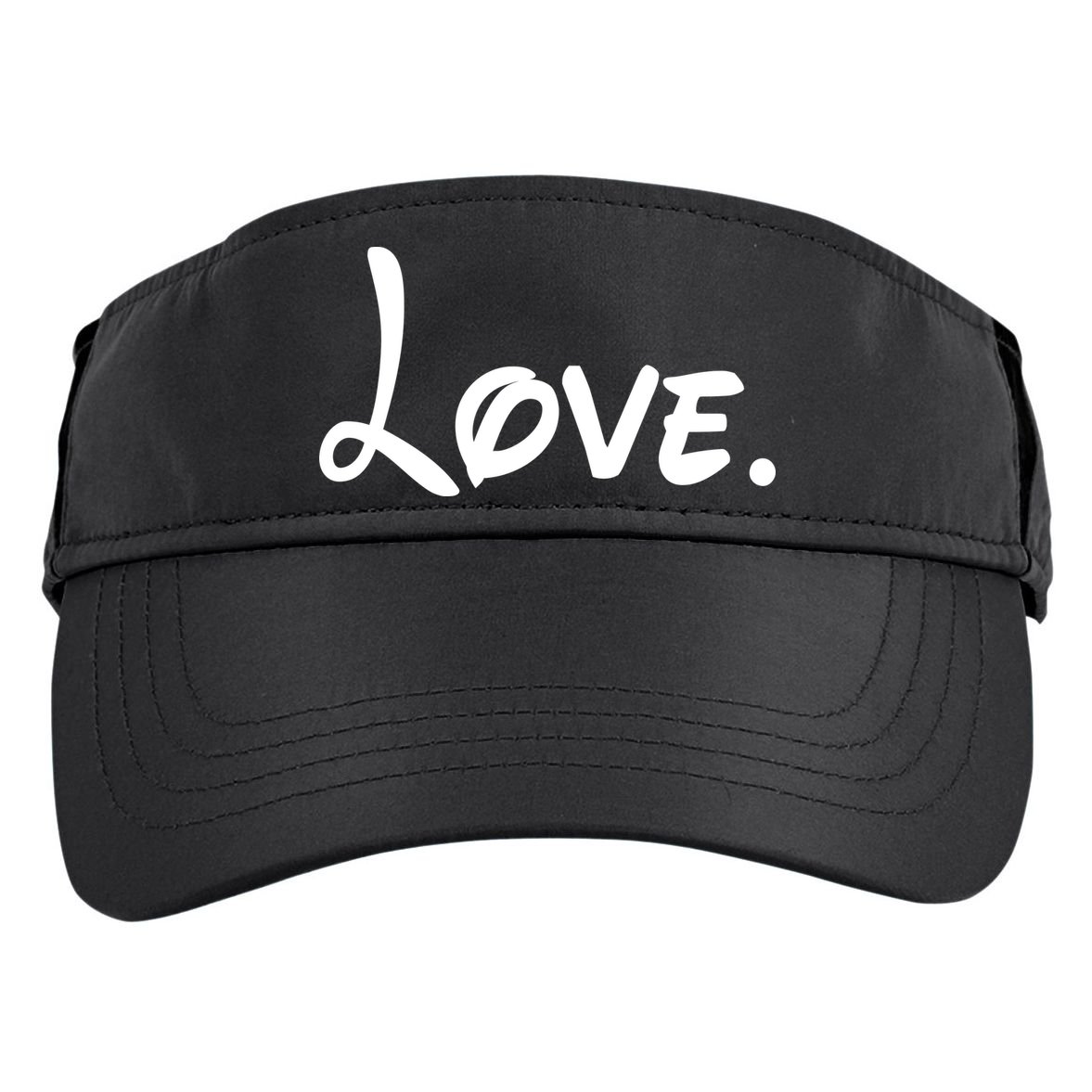 Cute Cursive Love Valentines Day Adult Drive Performance Visor