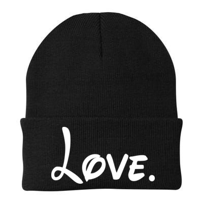 Cute Cursive Love Valentines Day Beanie