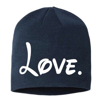 Cute Cursive Love Valentines Day Sustainable Beanie