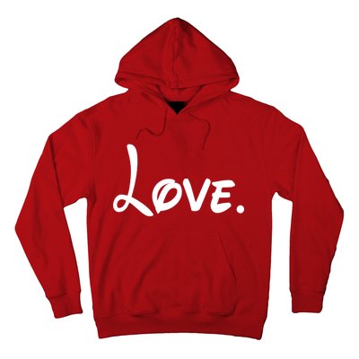 Cute Cursive Love Valentines Day Hoodie