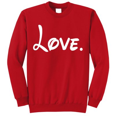 Cute Cursive Love Valentines Day Sweatshirt