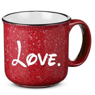 Cute Cursive Love Valentines Day 15oz Campfire Ceramic Mug