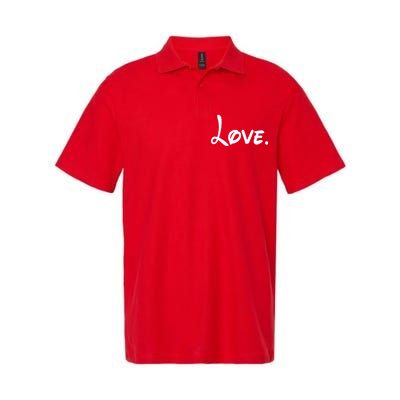 Cute Cursive Love Valentines Day Softstyle Adult Sport Polo