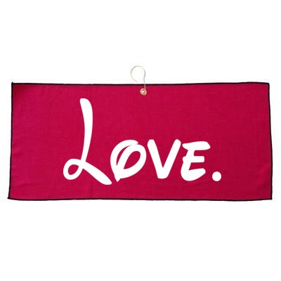 Cute Cursive Love Valentines Day Large Microfiber Waffle Golf Towel