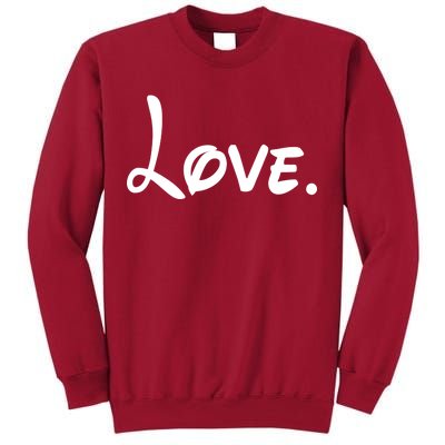 Cute Cursive Love Valentines Day Tall Sweatshirt