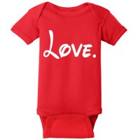 Cute Cursive Love Valentines Day Baby Bodysuit