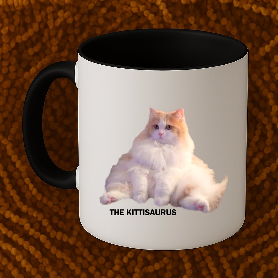 Cute DD The Cat Kittisaurus Mug