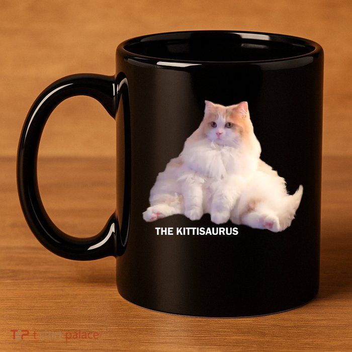 Cute DD The Cat Kittisaurus 11oz C Handle Ceramic Mug