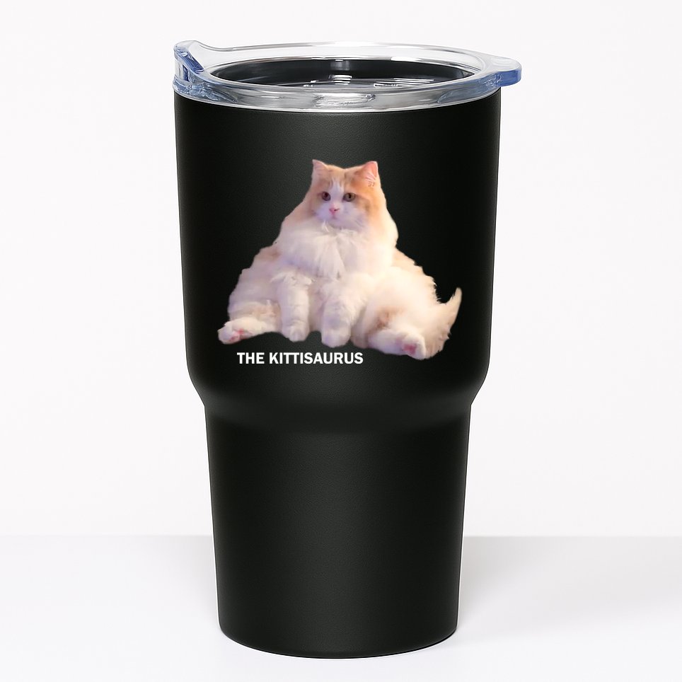 Cute DD The Cat Kittisaurus Tumbler