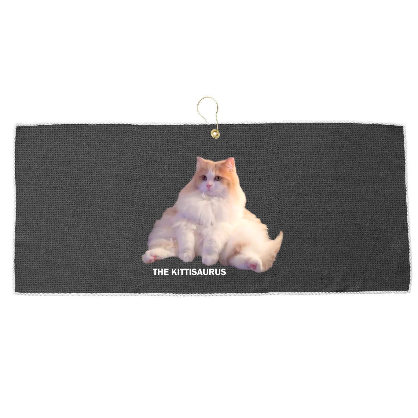 Cute DD The Cat Kittisaurus Large Microfiber Waffle Golf Towel