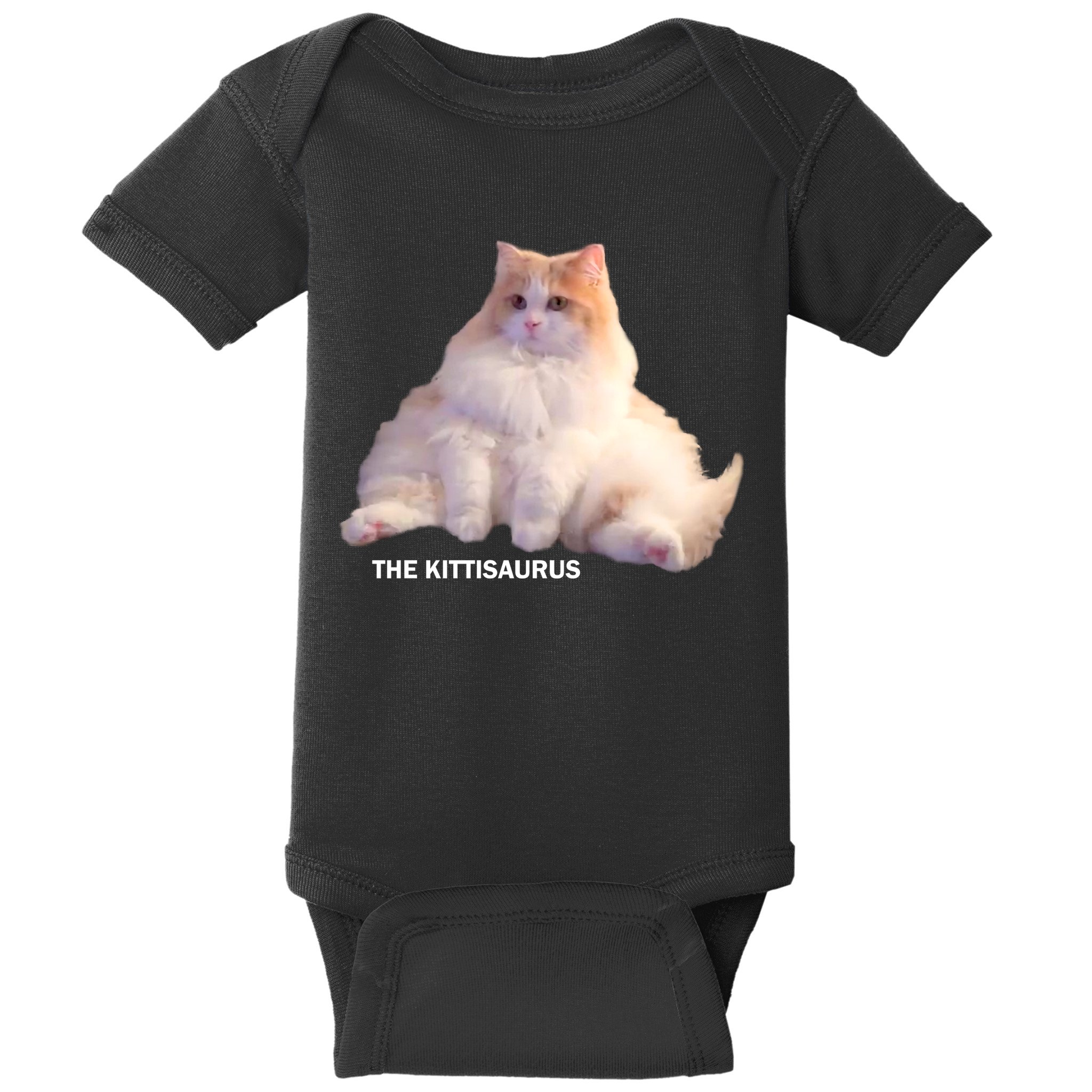 Cute DD The Cat Kittisaurus Baby Bodysuit