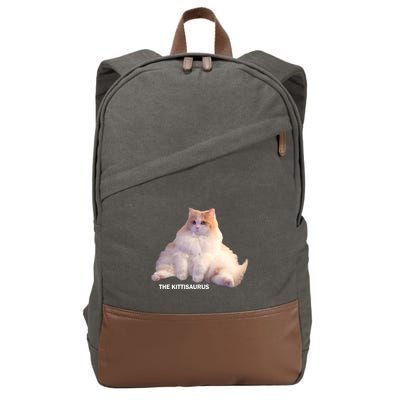 Cute DD The Cat Kittisaurus Cotton Canvas Backpack