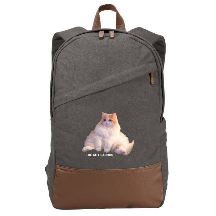 Cute DD The Cat Kittisaurus Cotton Canvas Backpack