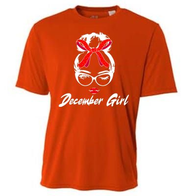 Cute December Girl Birthday Cooling Performance Crew T-Shirt