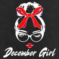 Cute December Girl Birthday 7 Panel Mesh Trucker Snapback Hat