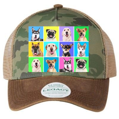 Cute Dogs Portrait Legacy Tie Dye Trucker Hat