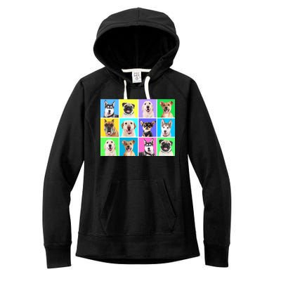 Cute Dogs Portrait Women's Fleece Hoodie