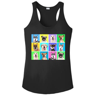 Cute Dogs Portrait Ladies PosiCharge Competitor Racerback Tank