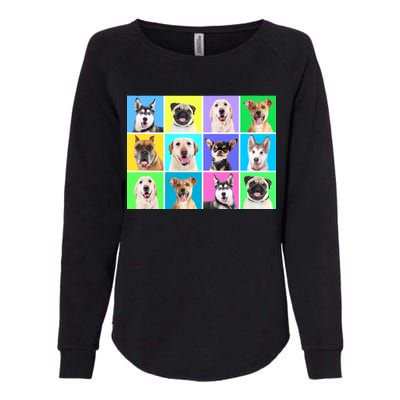 Cute Dogs Portrait Womens California Wash Sweatshirt