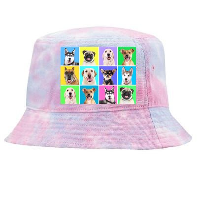 Cute Dogs Portrait Tie-Dyed Bucket Hat