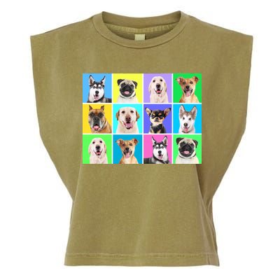 Cute Dogs Portrait Garment-Dyed Women's Muscle Tee