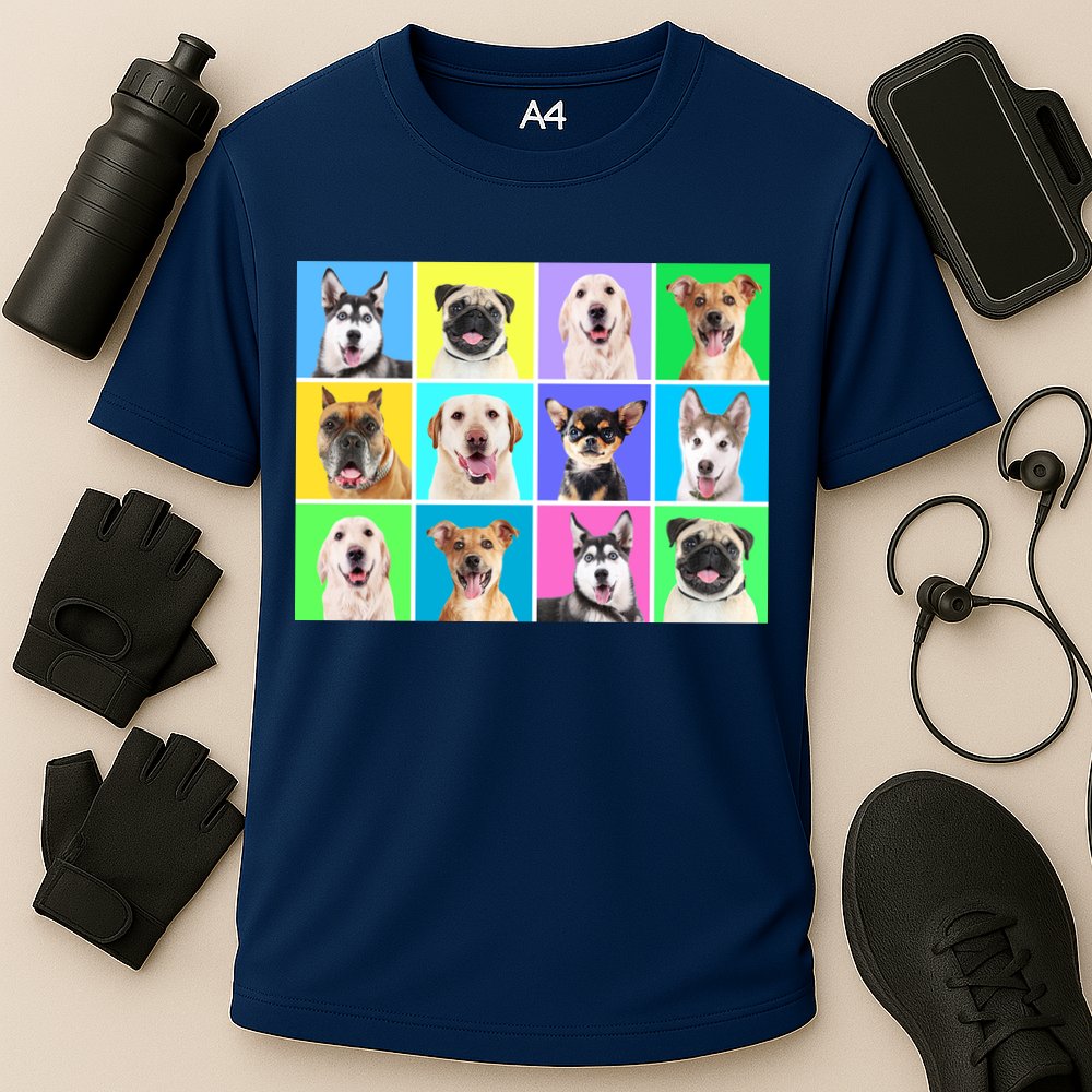 Cute Dogs Portrait Cooling Performance Crew T-Shirt