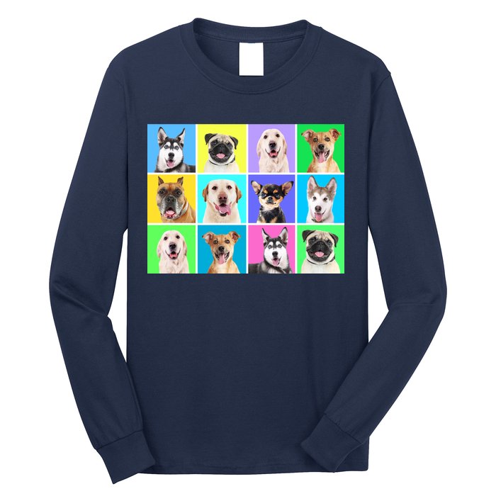 Cute Dogs Portrait Long Sleeve Shirt