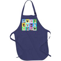 Cute Dogs Portrait Full-Length Apron With Pockets