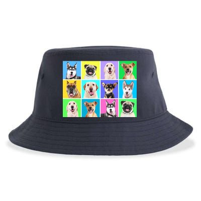 Cute Dogs Portrait Sustainable Bucket Hat