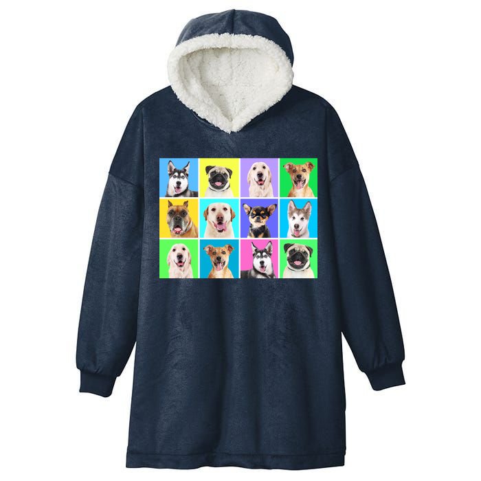 Cute Dogs Portrait Hooded Wearable Blanket