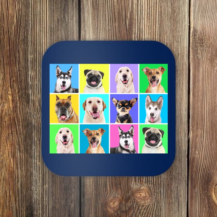 Cute Dogs Portrait Coaster