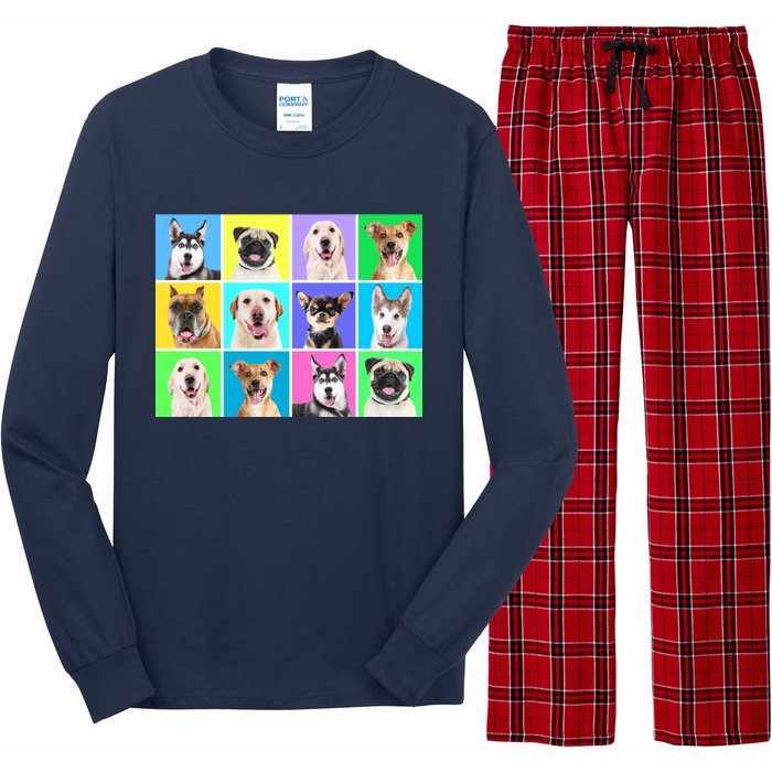 Cute Dogs Portrait Long Sleeve Pajama Set