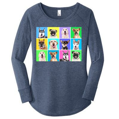 Cute Dogs Portrait Women's Perfect Tri Tunic Long Sleeve Shirt