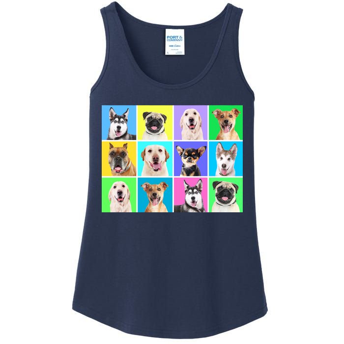 Cute Dogs Portrait Ladies Essential Tank